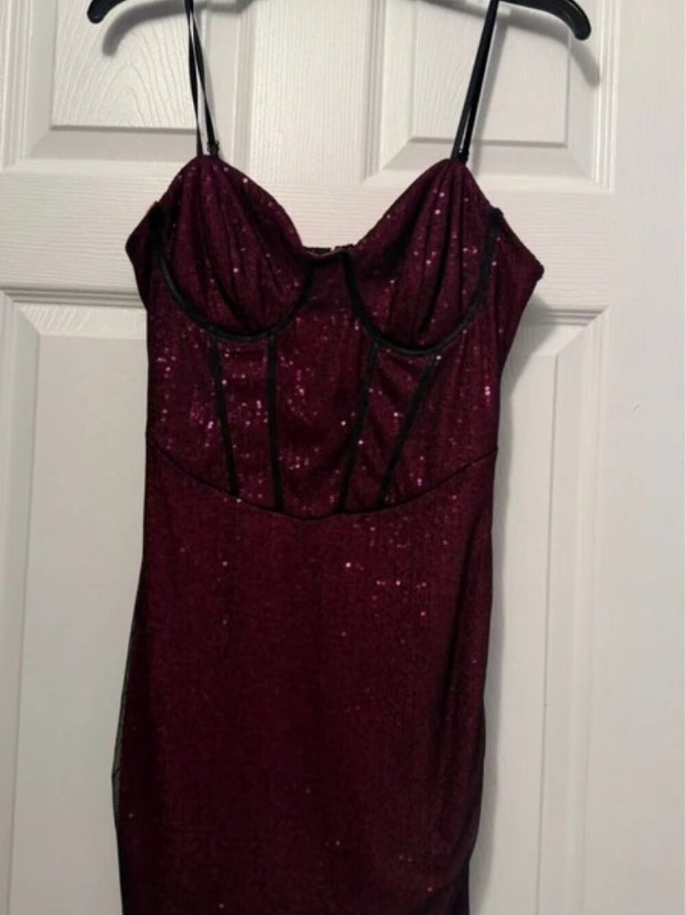 Vestido mini negro y morado Forever 21 - Talla XL